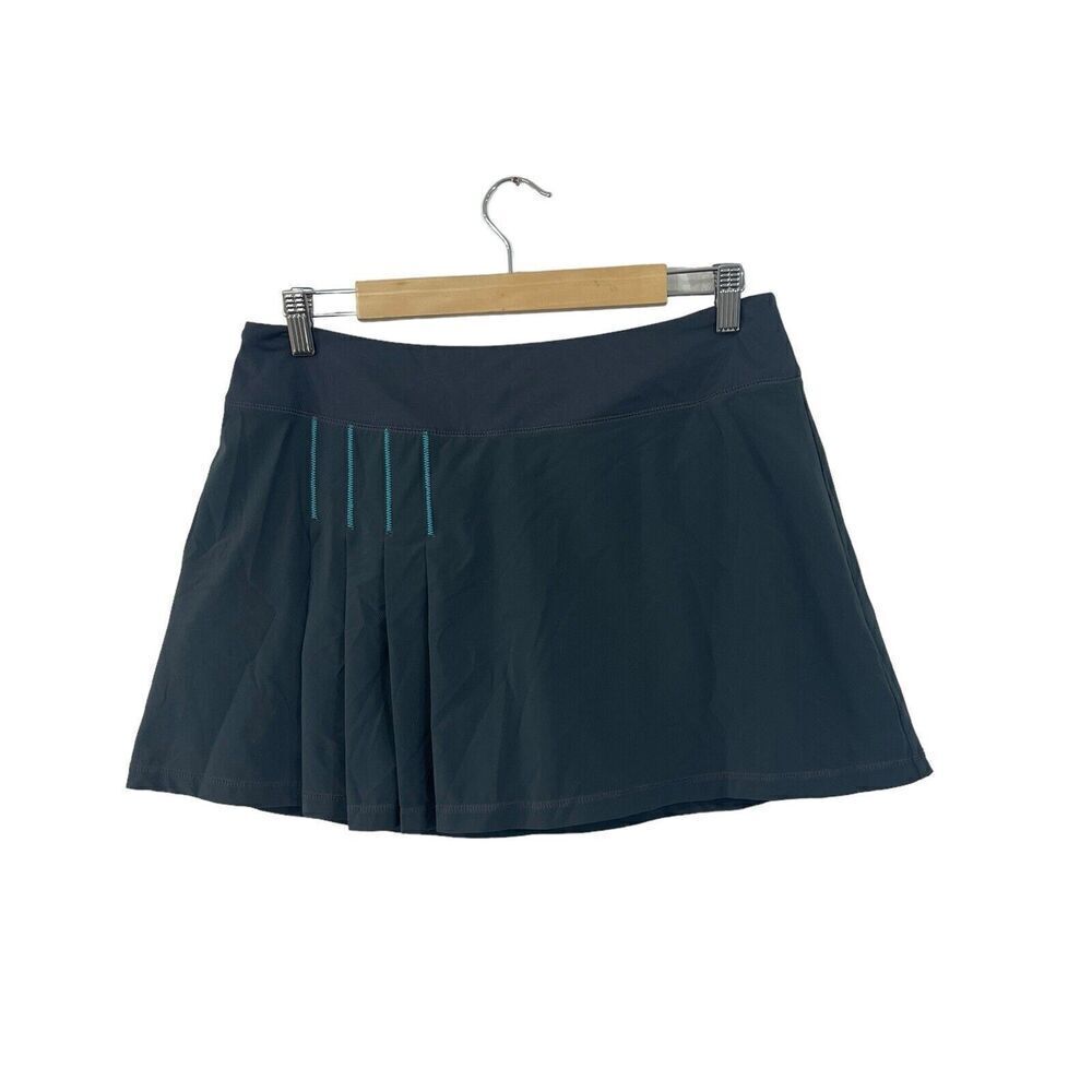 Athleta Medium Second Wind Skort Skirt Shorts Gray Mini Stretch Athletic Womens